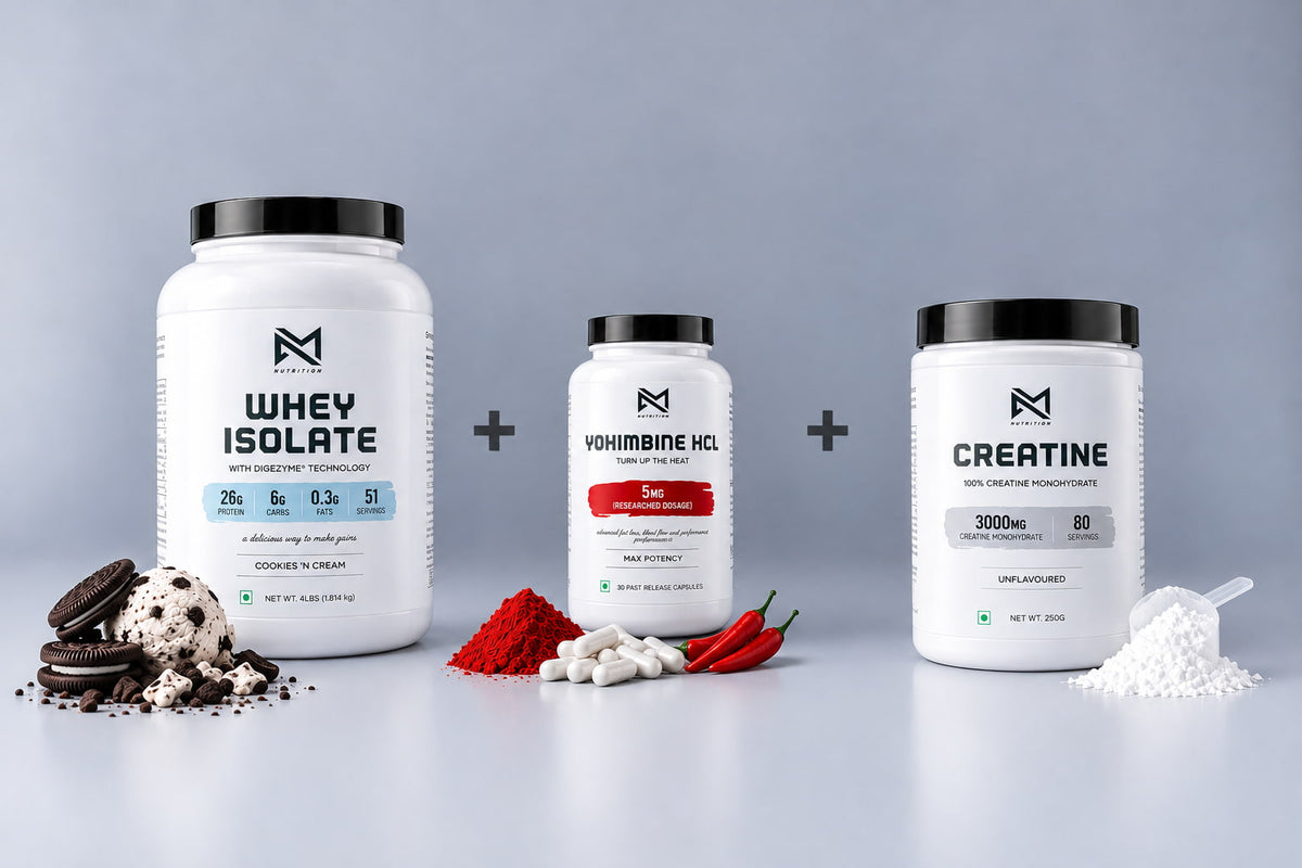 VM Nutrition Lean and Defined cutting stack with Whey Isolate and Yohimbine